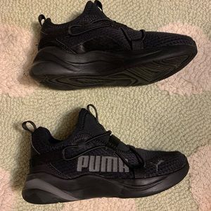 Kids Black Puma Shoes